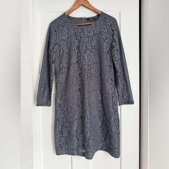 Madewell Lace Long Sleeve Shift Dress - Picture 1 of 6